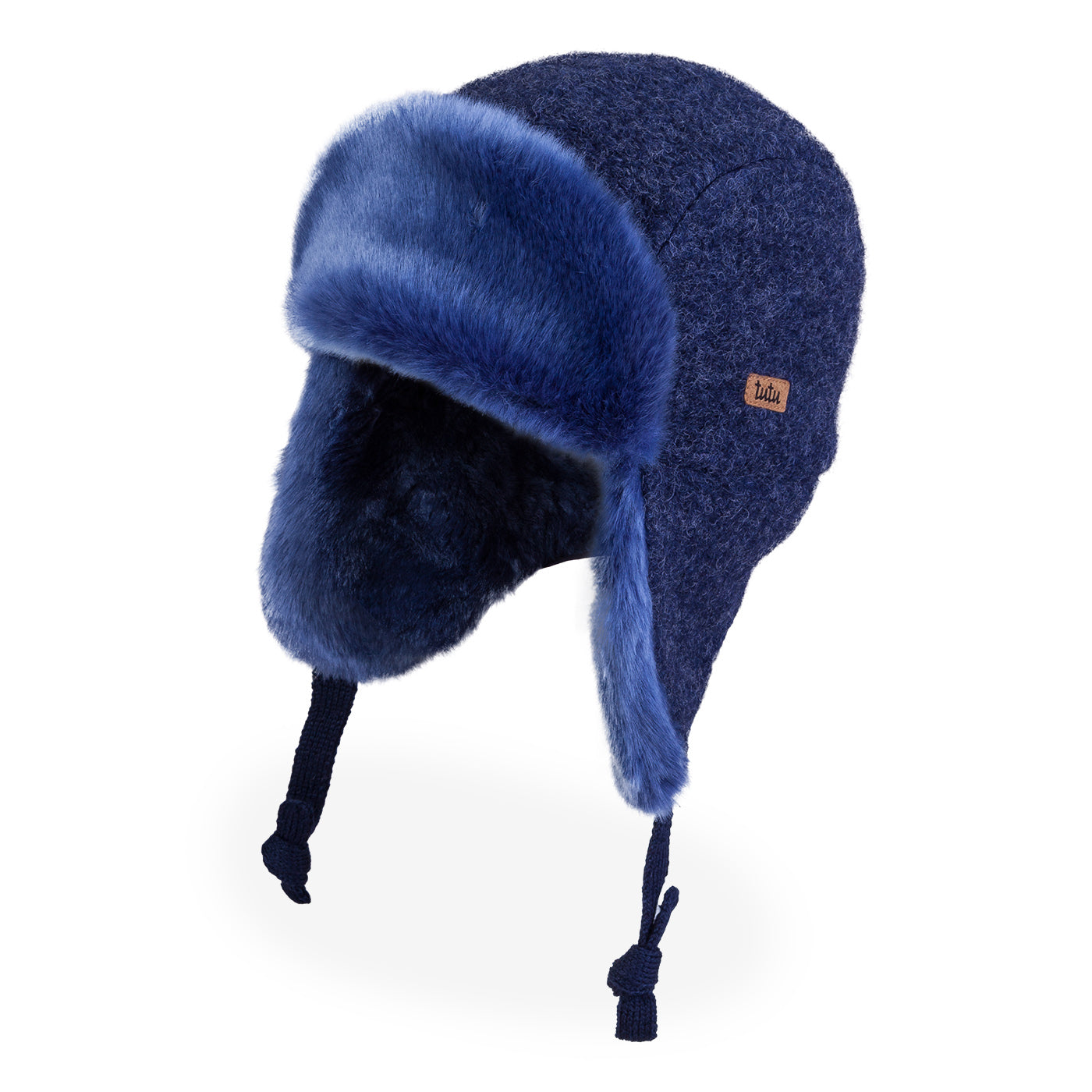 Wool hat with ear flaps