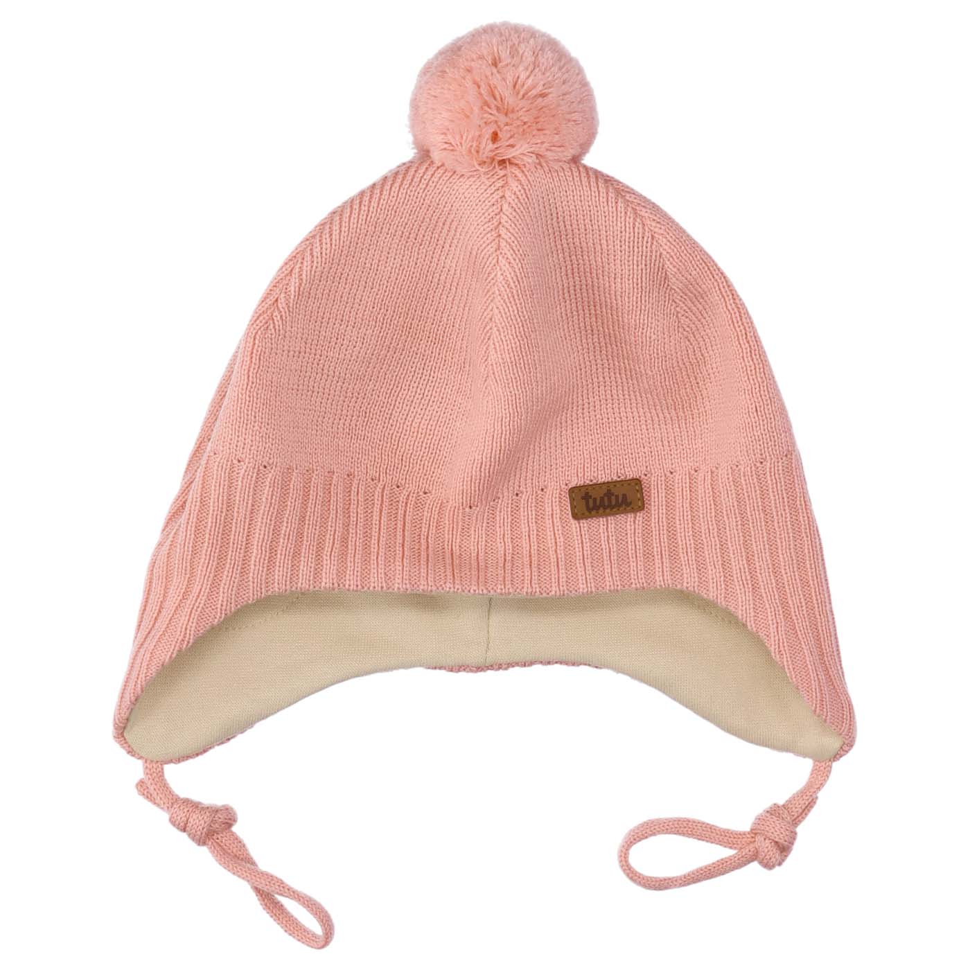 Merino wool hat with laces