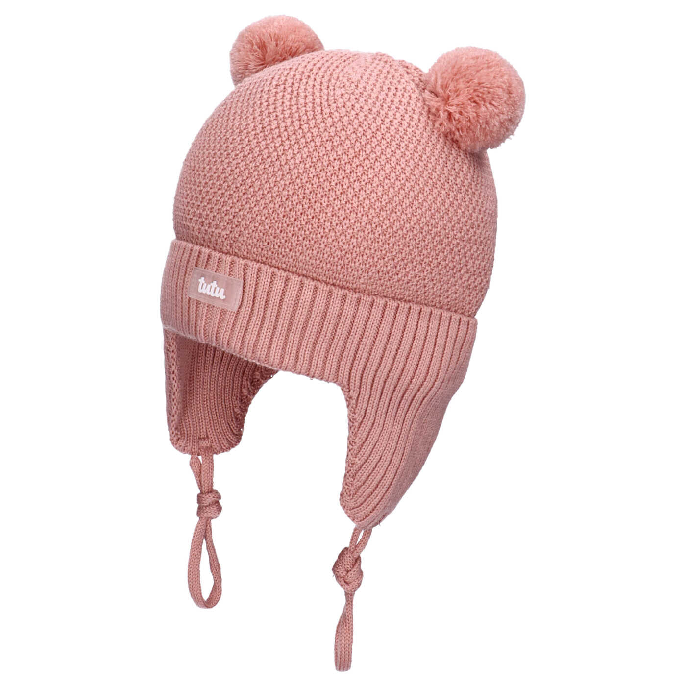 Merino wool hat with laces